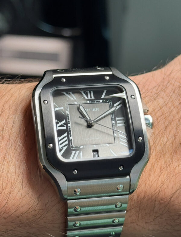 CARTIER SANTOS SUIZO - FONDO NEGRO