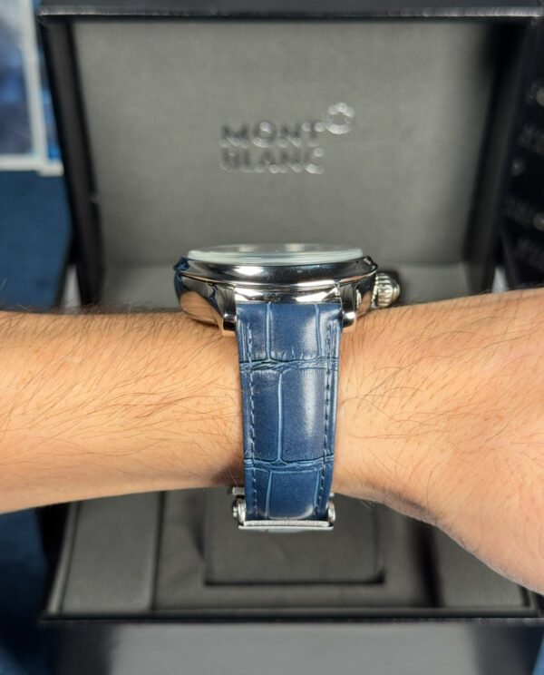 MONTBLANC TOURBILLON CYLINDRIQUE GEOSPHERES VASCO DA GAMA BLUE DIAL