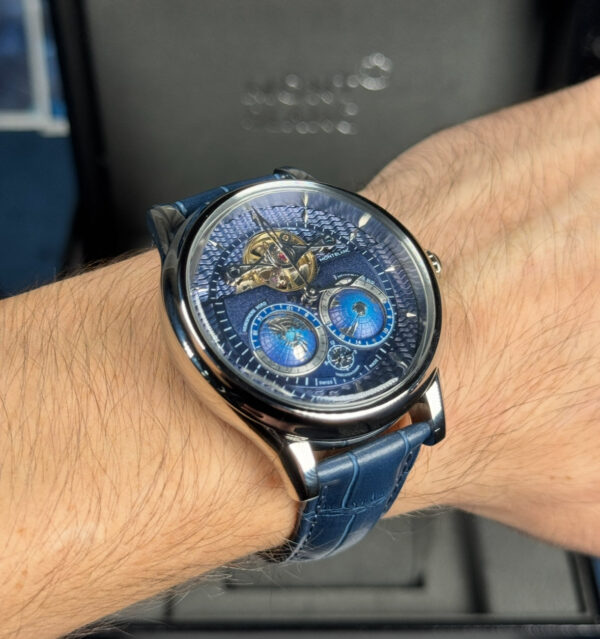 MONTBLANC TOURBILLON CYLINDRIQUE GEOSPHERES VASCO DA GAMA BLUE DIAL