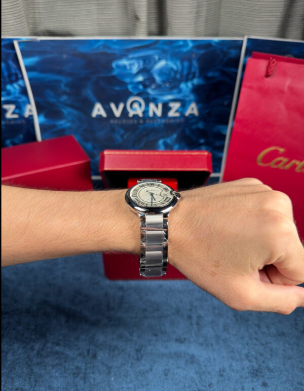 CARTIER BALLON BLEU SUIZO DOBLE EXTENSIBLE - FONDO BLANCO