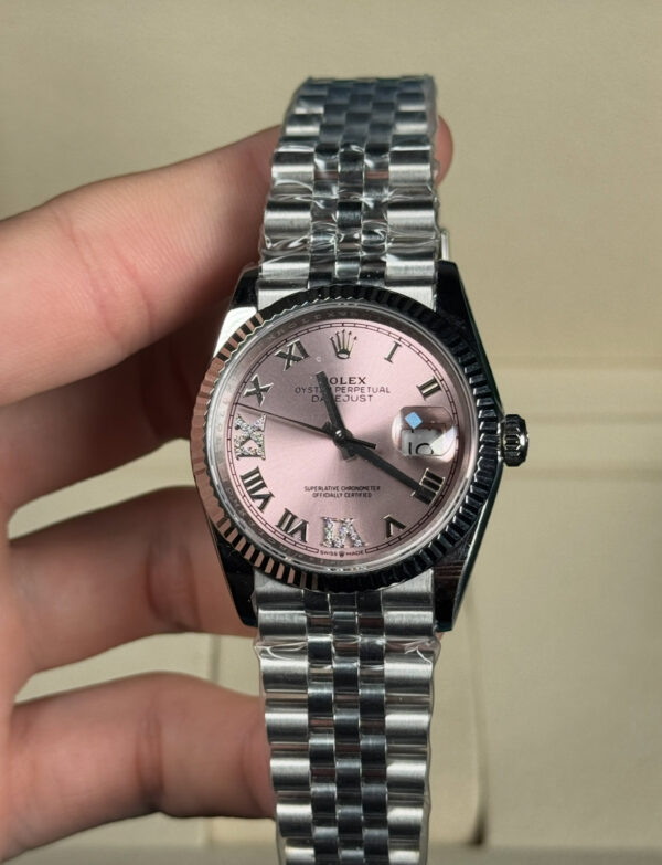 ROLEX DATEJUST DAMA 36MM ROSA SUIZO DIAMANTES
