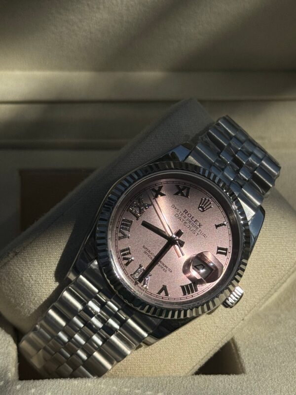 ROLEX DATEJUST DAMA 36MM ROSA SUIZO DIAMANTES