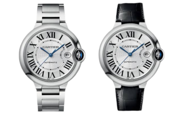 CARTIER BALLON BLEU SUIZO DOBLE EXTENSIBLE - FONDO BLANCO