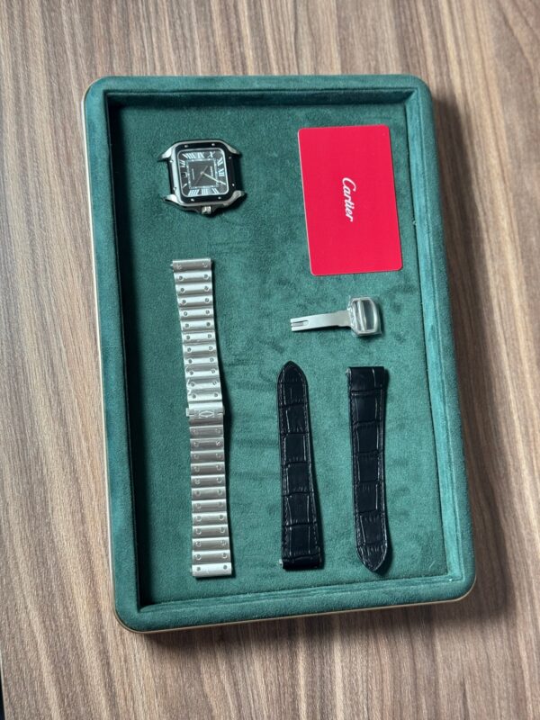 CARTIER SANTOS SUIZO - FONDO NEGRO