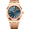 AUDEMARS PIGUET ROYAL OAK SUIZO - ROSE GOLD FONDO AZUL