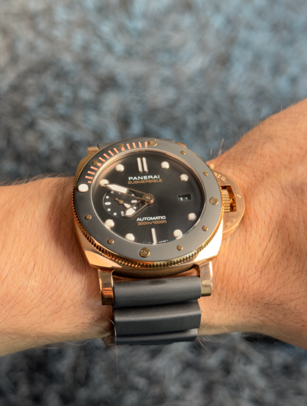 PANERAI SUBMERSIBLE - NEGRO CON ROSE GOLD