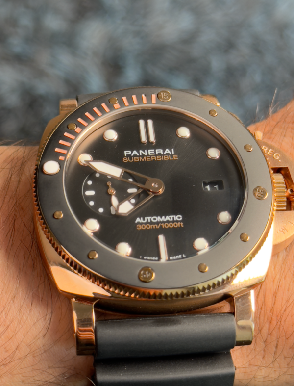 PANERAI SUBMERSIBLE - NEGRO CON ROSE GOLD