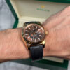 ROLEX SKY-DWELLER CAUCHO - MARRÓN