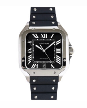 CARTIER SANTOS EXTENSIBLE CAUCHO - FONDO NEGRO