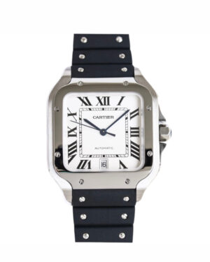 CARTIER SANTOS EXTENSIBLE CAUCHO - FONDO BLANCO